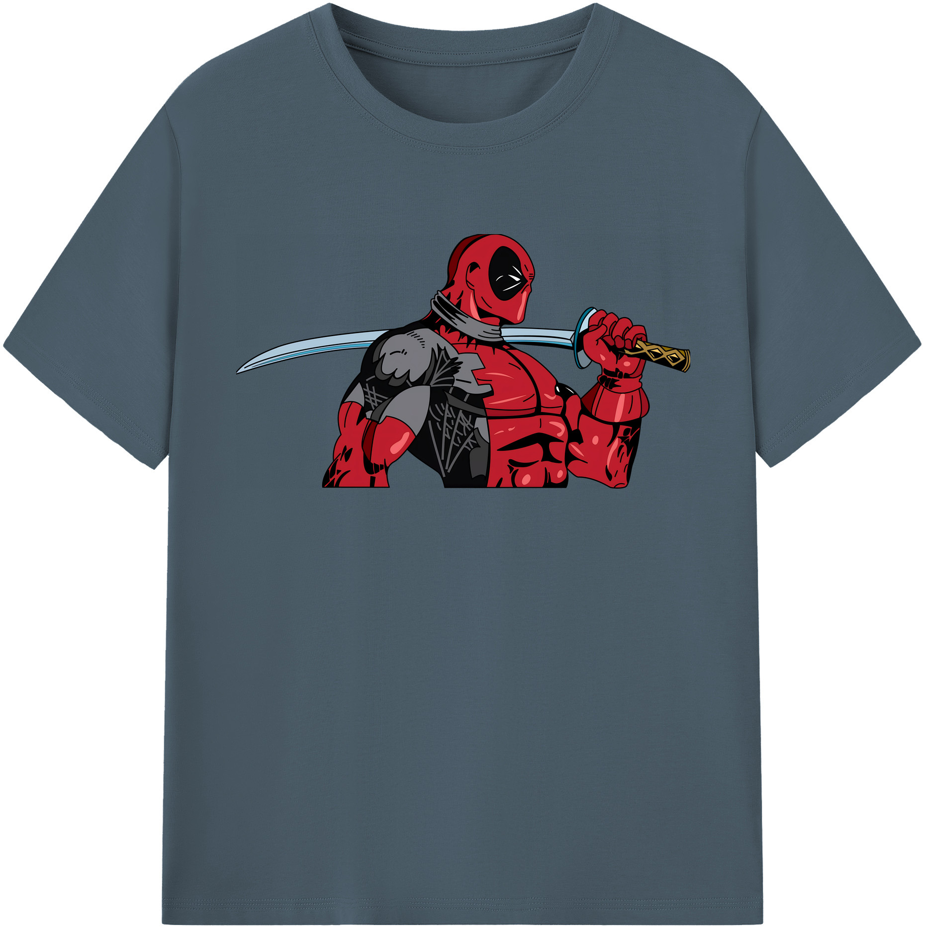 （画像用） Deadpool デッドプール 綿100％半袖Tシャツ（フロントプリント）